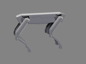 boston dynamics dog - low poly pbr- game ready low-poly 3D Model