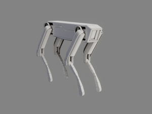 boston dynamics dog - low poly pbr- game ready low-poly 3D Model