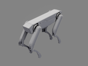 boston dynamics dog - low poly pbr- game ready low-poly 3D Model