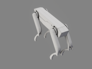 boston dynamics dog - low poly pbr- game ready low-poly 3D Model