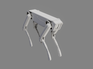 boston dynamics dog - low poly pbr- game ready low-poly 3D Model