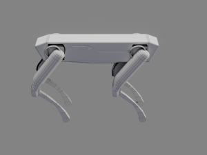 boston dynamics dog - low poly pbr- game ready low-poly 3D Model