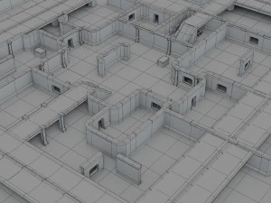 modular rpg game environment - low poly - pbr - gameready 3D Model