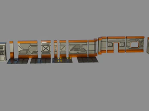 modular rpg game environment - low poly - pbr - gameready 3D Model