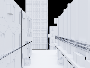 urban alley - low poly - game ready Modelo 3D