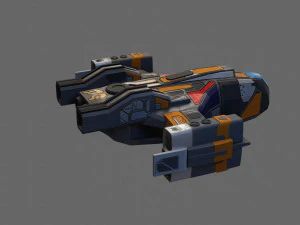 sci-fi aircraft - low poly - game ready - pbr 3D Model