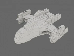 sci-fi aircraft - low poly - game ready - pbr 3D Model