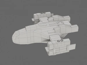 sci-fi aircraft - low poly - game ready - pbr 3D Model