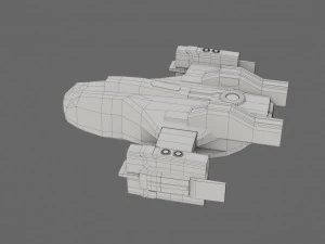 sci-fi aircraft - low poly - game ready - pbr 3D Model