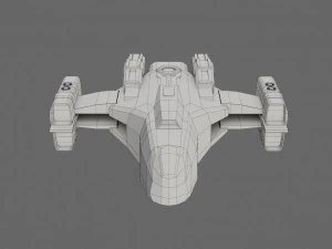 sci-fi aircraft - low poly - game ready - pbr 3D Model