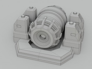 sci-fi power generator - low poly - game ready - pbr 3D 模型
