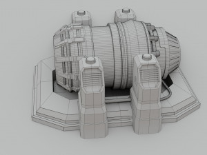 sci-fi power generator - low poly - game ready - pbr 3D 模型