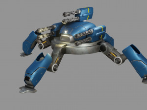 sci fi quad bot - low poly - game ready - pbr 3Dモデル