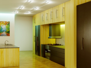 kitchen interior - low poly - gameready Modelo 3D