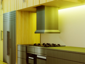 kitchen interior - low poly - gameready Modelo 3D