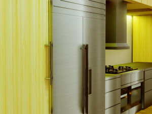 kitchen interior - low poly - gameready Modelo 3D
