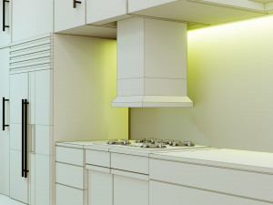 kitchen interior - low poly - gameready Modelo 3D