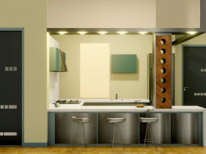 interior da cozinha - low poly - gameready Modelo 3D