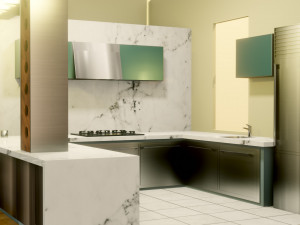 kitchen interior - low poly - gameready 3D 模型