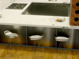 kitchen interior - low poly - gameready 3D 模型