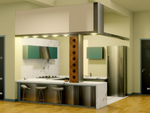 kitchen interior - low poly - gameready 3D 模型