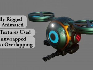 sci-fi drone - low poly - game ready - pbr 3D 模型