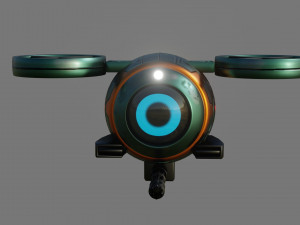 sci-fi drone - low poly - game ready - pbr 3D 模型