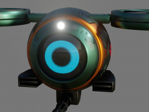 sci-fi drone - low poly - game ready - pbr 3D 模型