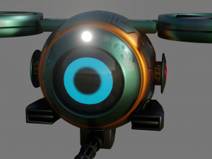 sci-fi drone - low poly - game ready - pbr 3D 模型