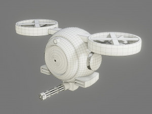 sci-fi drone - low poly - game ready - pbr 3D 模型