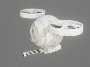 sci-fi drone - low poly - game ready - pbr 3D 模型