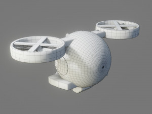 sci-fi drone - low poly - game ready - pbr 3D 模型