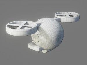 sci-fi drone - low poly - game ready - pbr 3D Model