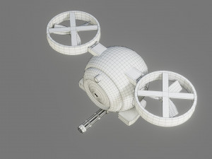sci-fi drone - low poly - game ready - pbr 3D 模型