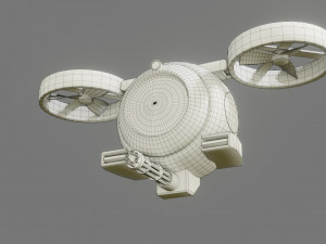 sci-fi drone - low poly - game ready - pbr 3D 模型
