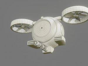 sci-fi drone - low poly - game ready - pbr 3D Model