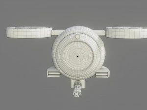 sci-fi drone - low poly - game ready - pbr 3D Model
