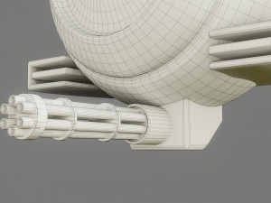 sci-fi drone - low poly - game ready - pbr 3D 模型