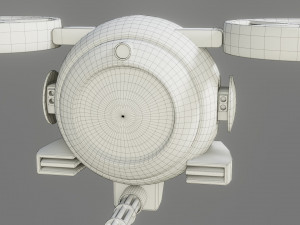 sci-fi drone - low poly - game ready - pbr 3D 模型