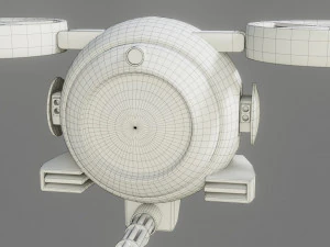 sci-fi drone - low poly - game ready - pbr 3D Model