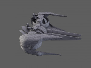 sci-fi glider - low poly - game ready - pbr 3D Модель