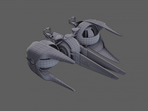 sci-fi glider - low poly - game ready - pbr 3D Модель