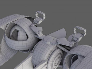 sci-fi glider - low poly - game ready - pbr 3D Model