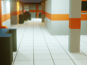 modular sci fi lab - low poly - game ready - pbr 3D Model