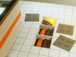 modular sci fi lab - low poly - game ready - pbr Modelo 3D