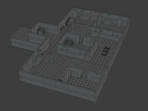 modular sci fi lab - low poly - game ready - pbr 3D Model