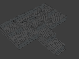 modular sci fi lab - low poly - game ready - pbr Modelo 3D