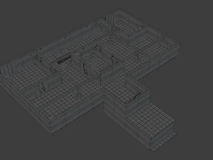 modular sci fi lab - low poly - game ready - pbr 3D Model