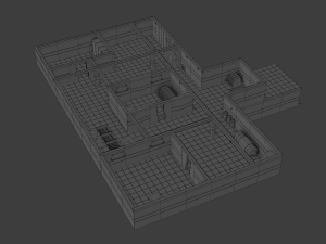 modular sci fi lab - low poly - game ready - pbr Modelo 3D