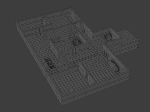 modular sci fi lab - low poly - game ready - pbr 3D Model